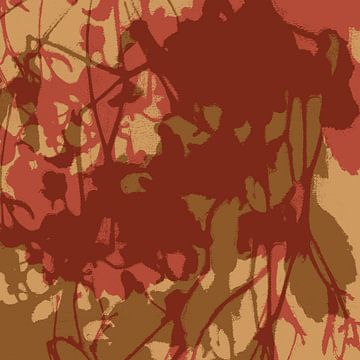 Abstrakte botanische Kunst im Retrostil von Abstrakte minimalistische Kunst