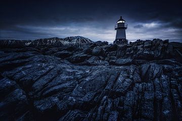 Lighthouse on the Lofoten Islands in Norway by Voss Fine Art Fotografie