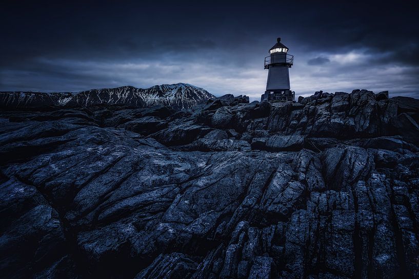 Lighthouse on the Lofoten Islands in Norway by Voss Fine Art Fotografie