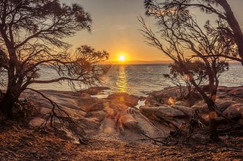 Sonnenuntergang im Freycinet NP auf Tasmanien