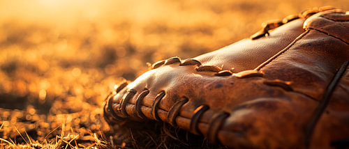 Baseball glove in the light