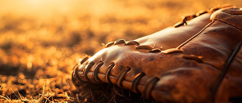 Baseball glove in the light by Poster Art Shop