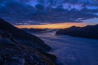 sunset in the mountains