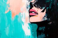 Vrouwelijk portret met kleuraccenten van Poster Art Shop thumbnail