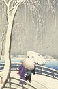 Im Schnee auf Yanagibashi von Ohara Koson von Gave Meesters Miniaturansicht