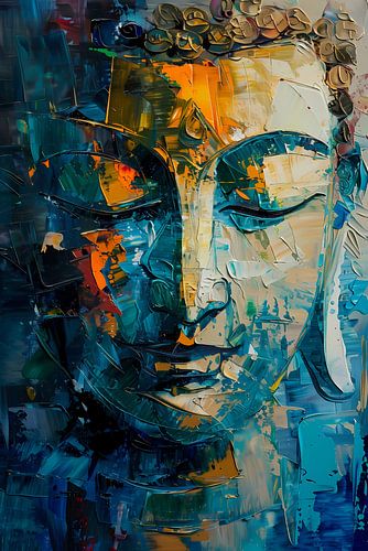 Kleurrijke Abstracte Compositie in Moderne Kunst