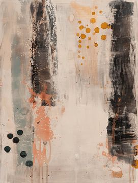 Modern abstract, aardetinten, Japandi stijl van Japandi Art Studio