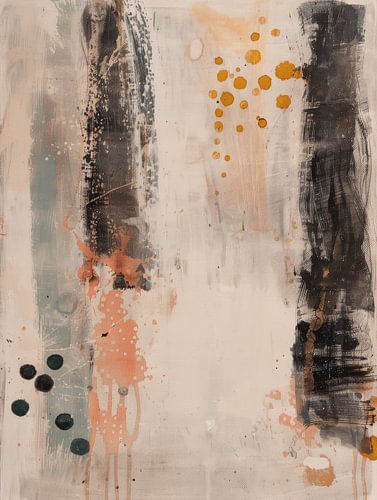 Modern abstract, aardetinten, Japandi stijl
