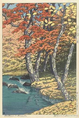 Herfst in Oirase, Hasui Kawase