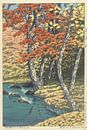 Herbst in Oirase, Hasui Kawase von Meisterhafte Meister Miniaturansicht