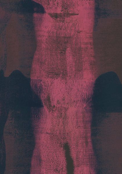 Neon pink and dark blue. Natural pattern. by Dina Dankers