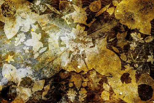 herfst bladeren goud