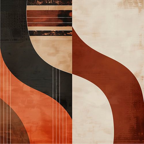 Gelaagdheid in Rood en Beige