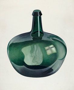 Edle Blumenvase Aquarell