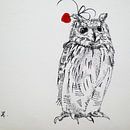 HeartFlow Owl von Helma van der Zwan Miniaturansicht