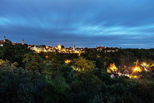 Rothenburg ob der Tauber Altstadt in der abendlichen blauen Stunde von Frank Herrmann