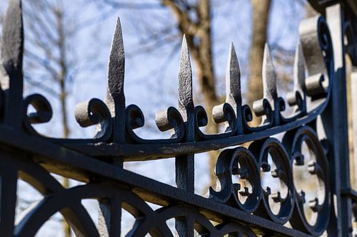 Image of a decorative cast iron fence.