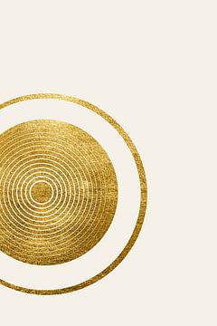 Gouden cirkel V van Lily van Riemsdijk - Art Prints with Color