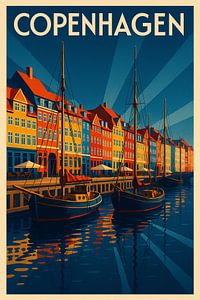 Kopenhagen Dänemark Nyhavn Reflexionen