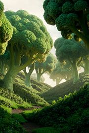 Broccoli bos van Poster Art Shop