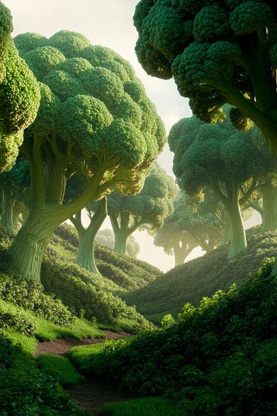 Broccoli bos van Poster Art Shop
