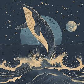 Whale - Cosmic Leap by Poster Art Shop