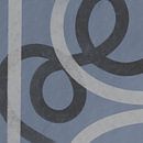 Lyon - Abstract modern schilderij blauw van Studio Hinte thumbnail