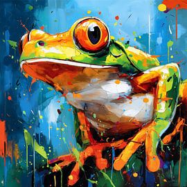 Farbenfroher Frosch