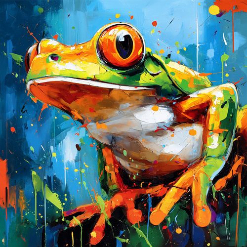 Farbenfroher Frosch von ARTemberaubend