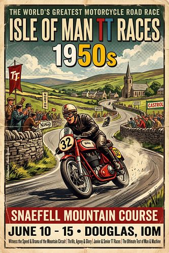Isle of Man TT 1950 by Theodor Decker