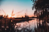 Fräsen Sie Triple bei Sonnenuntergang.