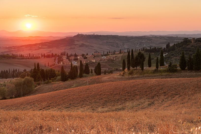 Tuscan villages at sunset - 2 by Damien Franscoise