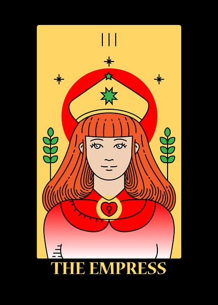 De Soevereine Tarotkaart III Spirituele Muurdecoratie Kunst Print van Millennial Prints