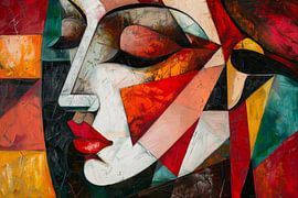 Abstract portret van een vrouw
