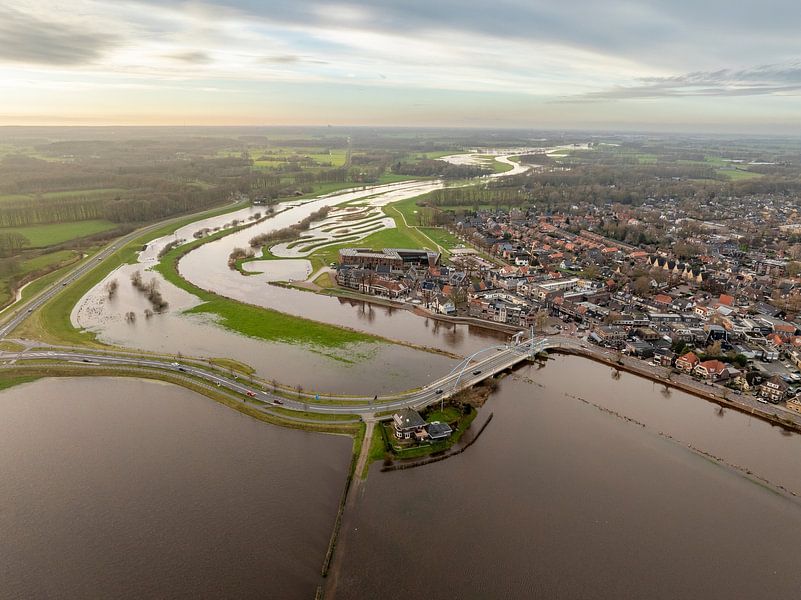 Vecht river high water level flooding at Dalfsen by Sjoerd van der Wal Photography