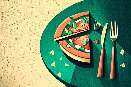 Conception minimaliste de l'art de la pizza