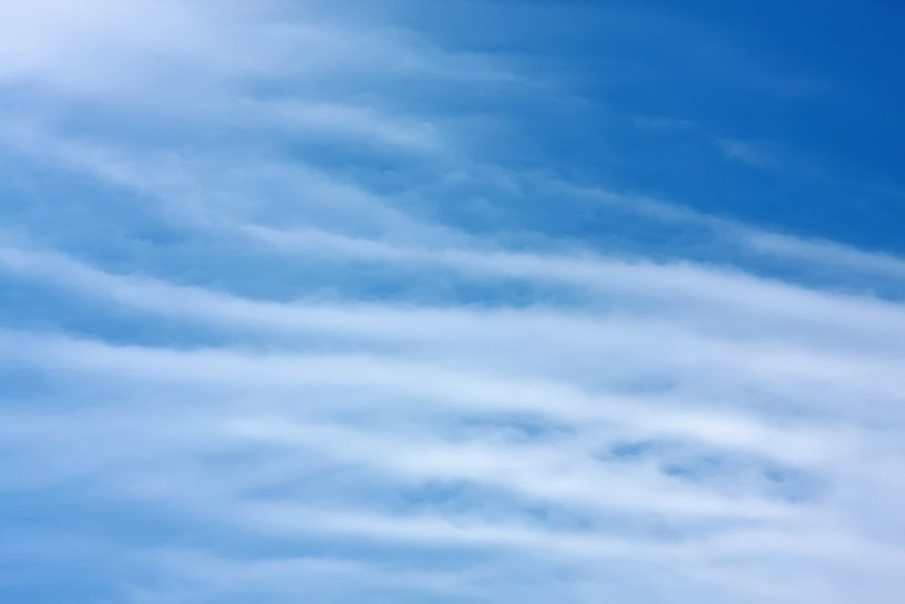 Blue sky white cirrus clouds by Jan Brons