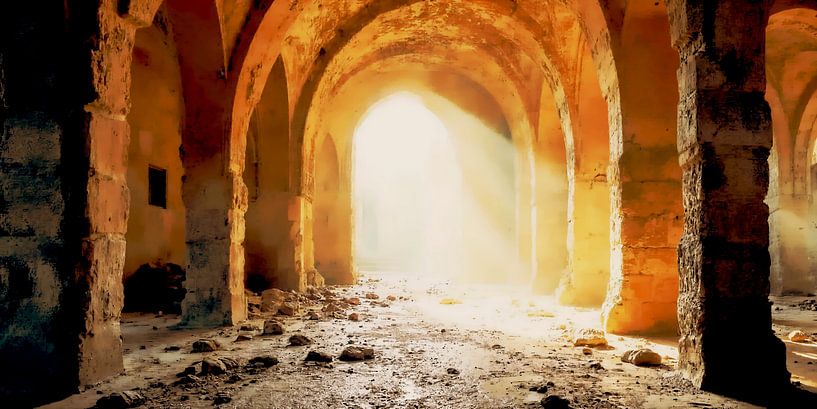 Antike Architektur Landschaft von FRESH Fine Art