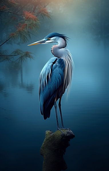 Fischreiher am See von fernlichtsicht