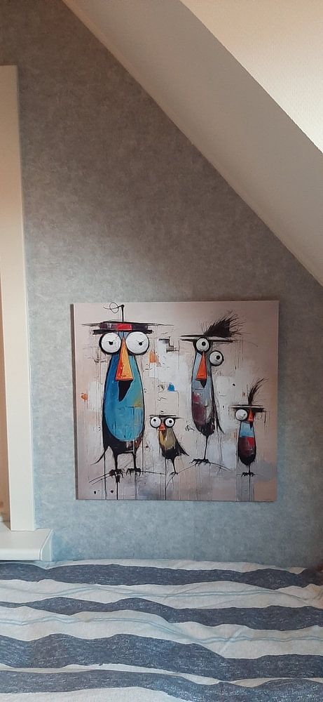 Playful Birds  by Eye catching paintings 