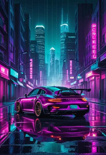 Porsche 911 GT3 RS - Synthwave Neon