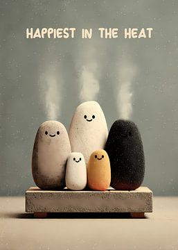 Happy sauna stones by HyggeHavn