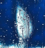 Bleu abstrait, photographie de savon.
