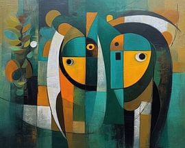 Malerei Abstrakte Vögel | Flügel Kunst von ARTEO Gemälde