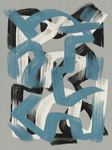  Droog penseel abstract in grijs