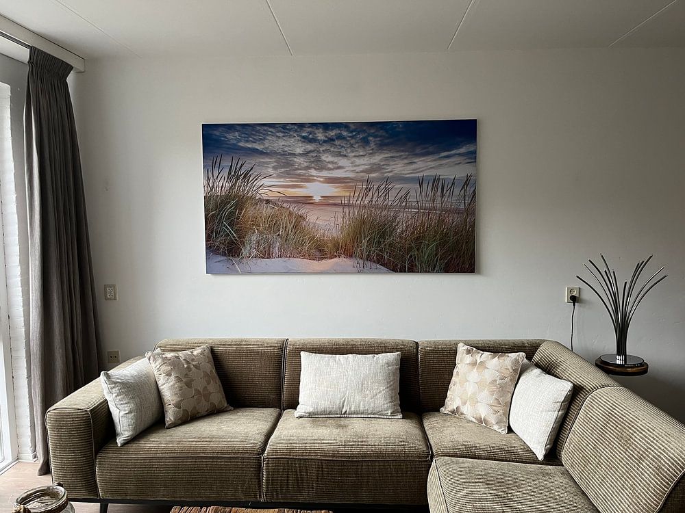 Sonnenuntergang über dem Strand von Ameland von Karel Pops