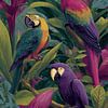 Exotische papegaaien in de jungle van Pixelbull Design