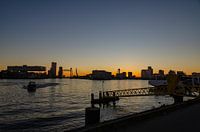 Evening photography one city of Rotterdam