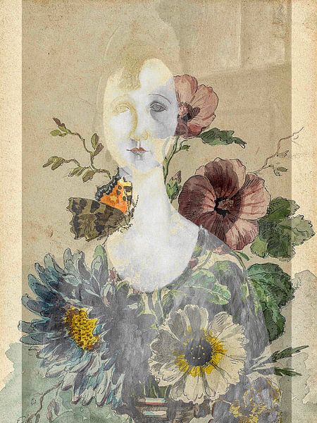 La fille avec les fleurs par Gabi Hampe