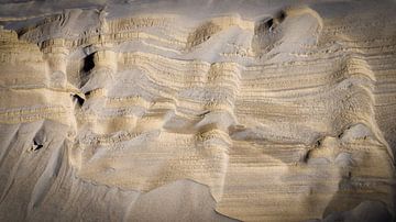 golden sand due to weathering in the dune